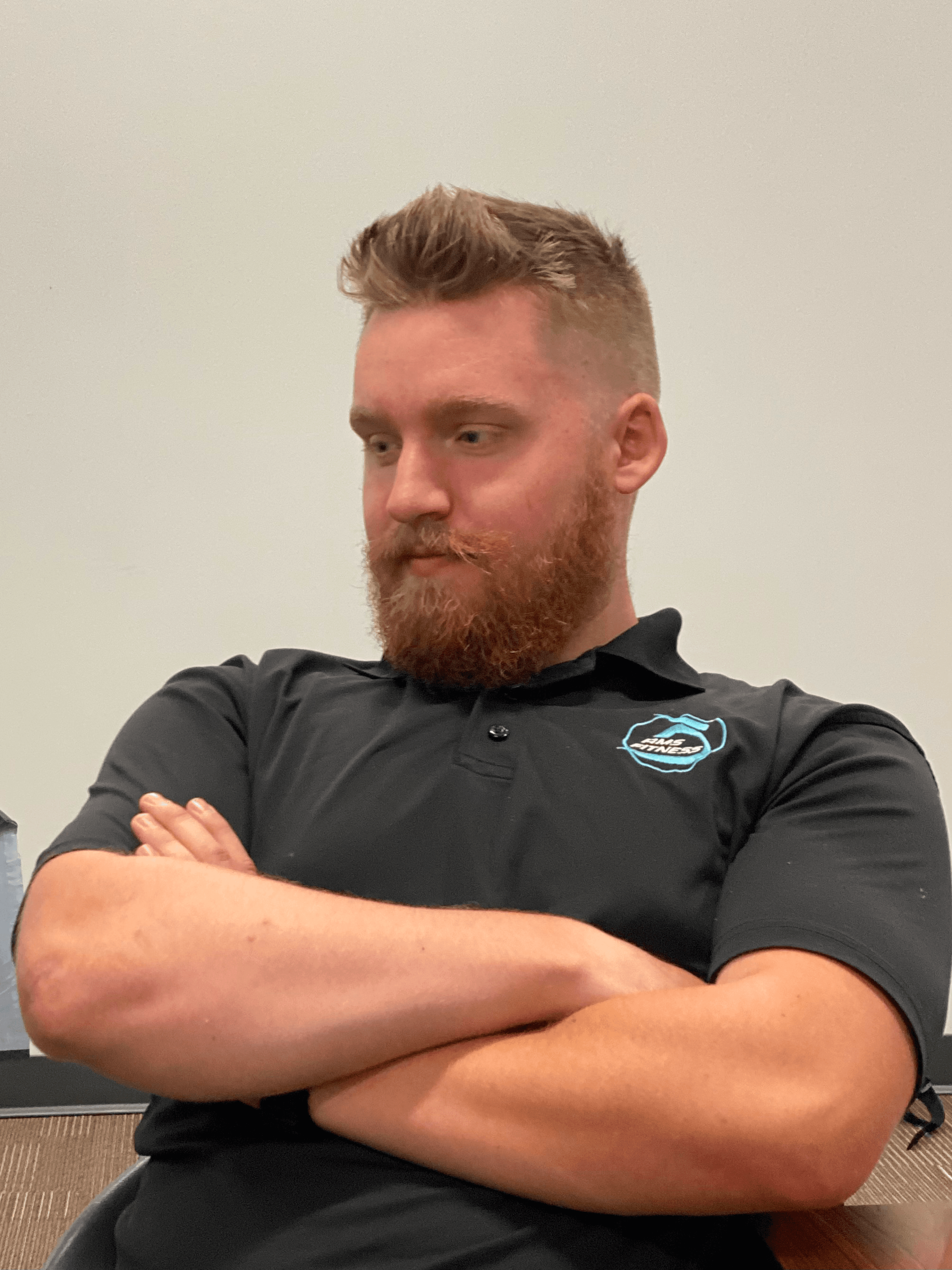 Ben striking a pose, in his tech uniform